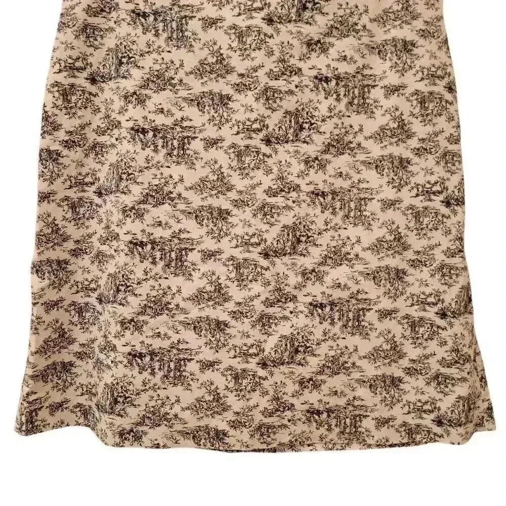 Gap Women's White & Black Floral Cotton/Spandex Straight Pencil Skirt - Picture 3 of 9
